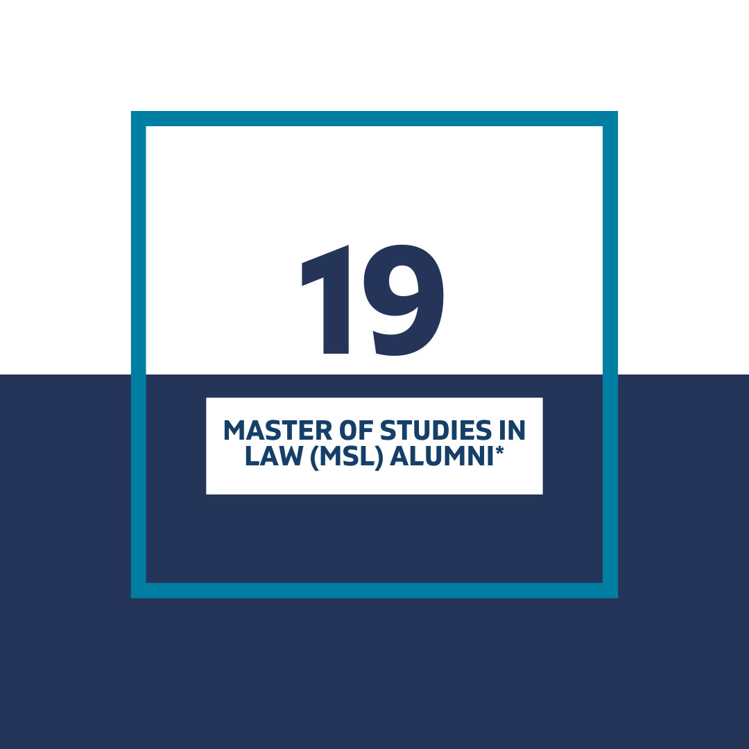 Master of Studies in Law (MSL) Alumni