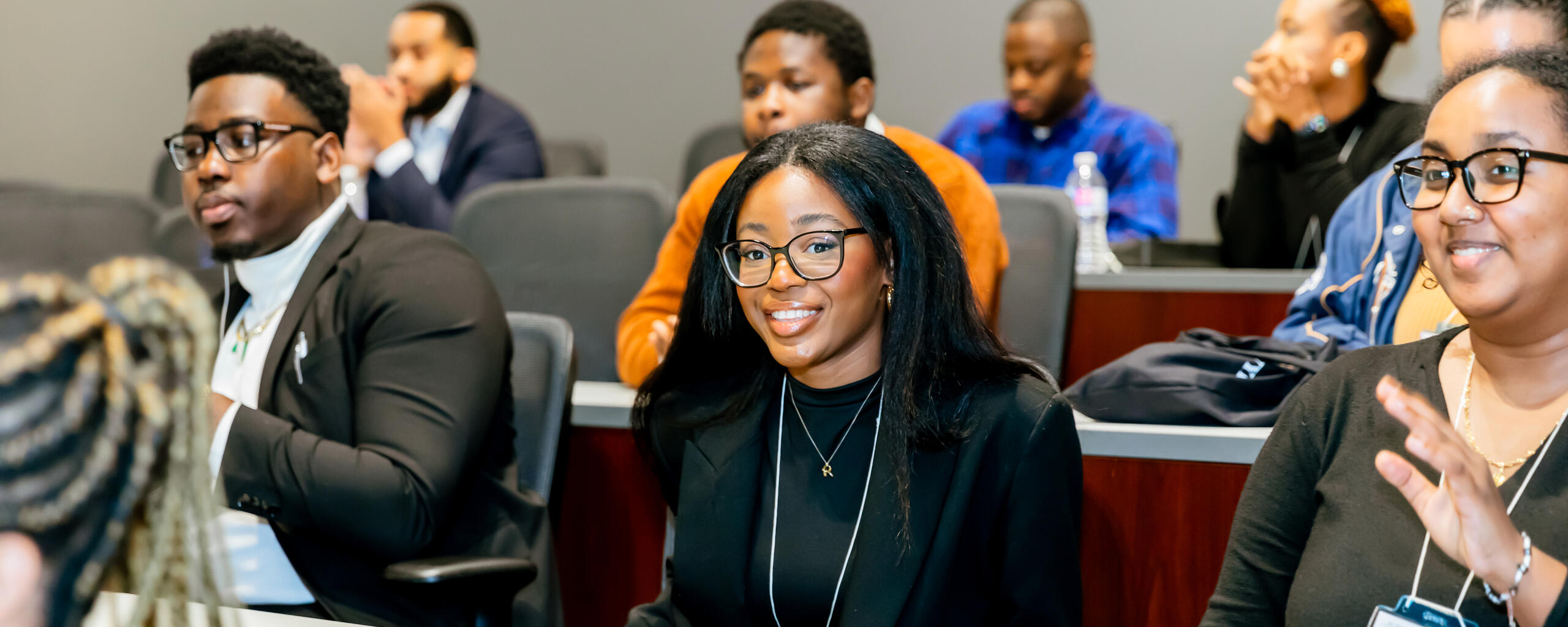 Students sitting in a classroom